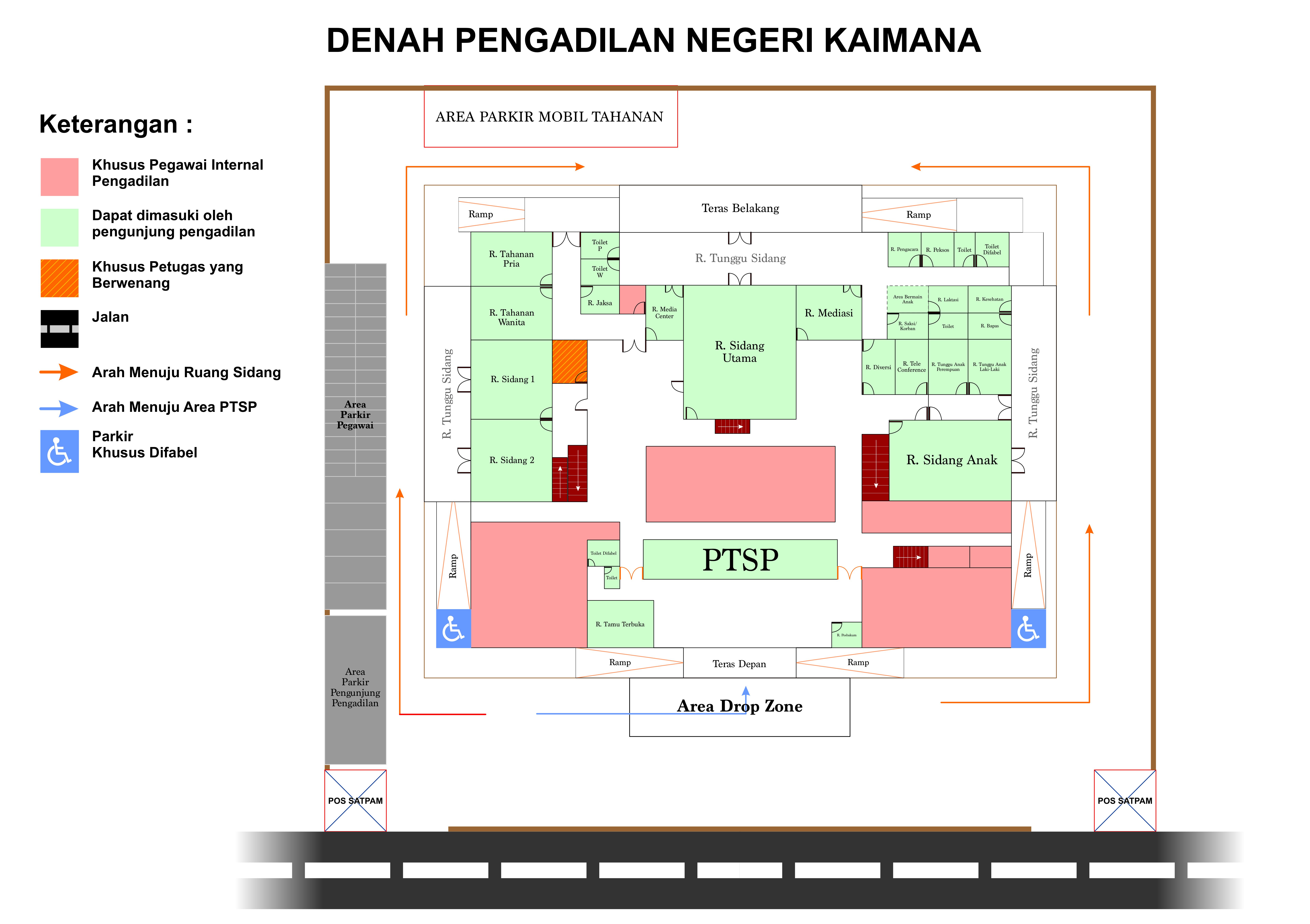 Denah Pengadilan Negeri Kaimana